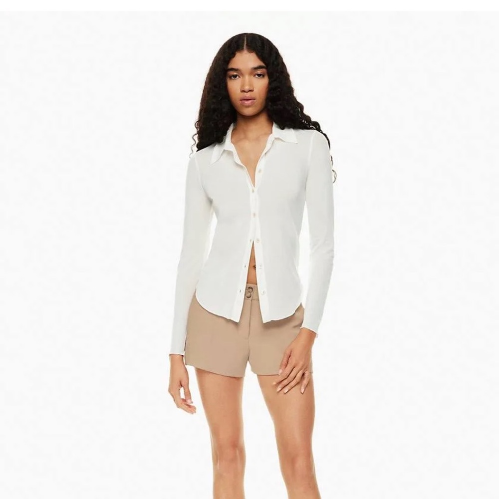 Wilfred Women's Pose Longsleeve Blouse in Light Birch Size Medium